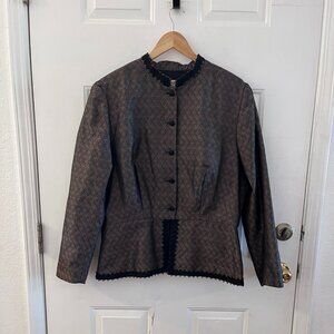 Wah Maker Woman's Plus-Size Victorian-Style Old West Puff Sleeve Blouse Sz XXL